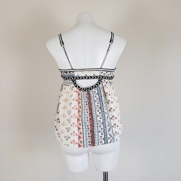 SKIES Are Blue Boho Braided Detail Top, Size SP - Picture 3 of 7